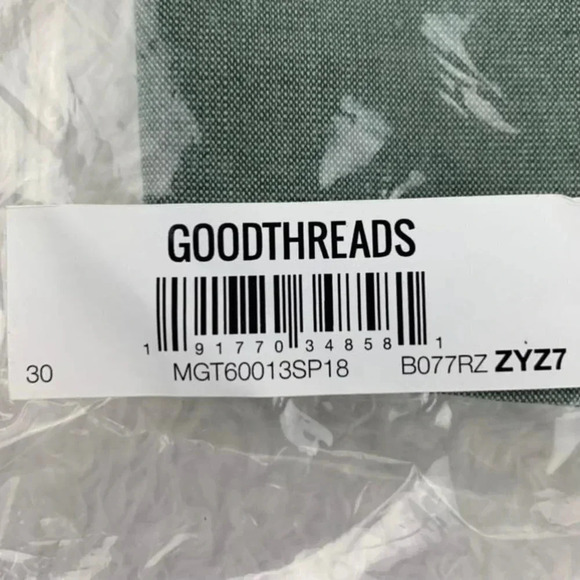 GoodthReads Olive Green Stretch Flat Front Size 30 Men's Short - Picture 12 of 12